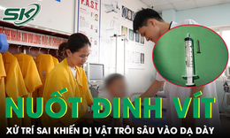 Bé 21 tháng tuổi nuốt đinh vít, người nhà xử trí sai cách khiến dị vật trôi sâu vào dạ dày
