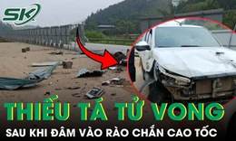 Thiếu tá công an tử vong sau khi ô tô đâm vào rào chắn trên cao tốc Nội Bài - Lào Cai