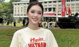 Phương Oanh gây chú ý với hình ảnh lần đầu tại Dinh Độc Lập