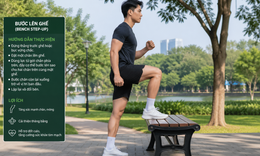 5 bài tập với ghế đá công viên giúp tăng cường sức mạnh đôi chân
