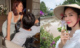 Chụp ảnh cùng bạn diễn kém tuổi, Lê Phương vẫn trẻ đẹp ở tuổi 41