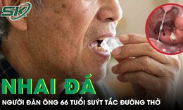 Nhai đá giải nhiệt, người đàn ông 66 tuổi suýt tắc đường thở