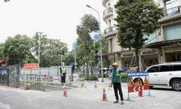 Hà Nội rào chắn loạt tuyến phố trung tâm để thi công chống ngập úng