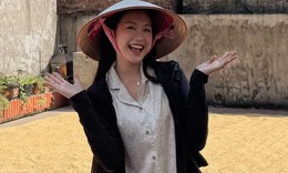 Doãn Hải My gây chú ý khi về quê chồng Hưng Yên