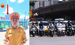 CSGT cảnh báo thói quen nhiều người mắc phải khi dừng đèn đỏ ngày nắng nóng