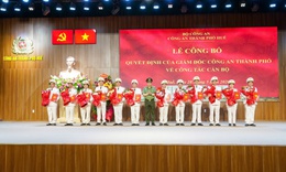 Công an TP Huế điều động, bổ nhiệm nhiều chỉ huy cấp phòng