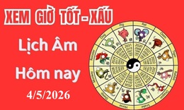 Âm lịch hôm nay 4/5 - Lịch âm 4/5 - Lịch vạn niên ngày 4/5/2026