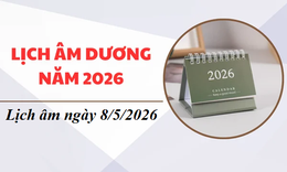 Âm lịch hôm nay 8/5 - Lịch âm 8/5 - Lịch vạn niên ngày 8/5/2026