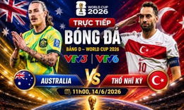 Kênh và link xem trực tiếp Australia vs Thổ Nhĩ Kỳ - World Cup 2026 ngày 14/6