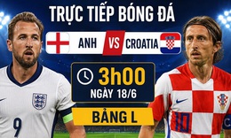 Kênh và link xem trực tiếp Anh vs Croatia - World Cup 2026 ngày 18/6