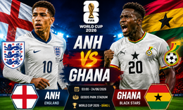 Kênh và link xem trực tiếp Anh vs Ghana - World Cup 2026 ngày 24/6