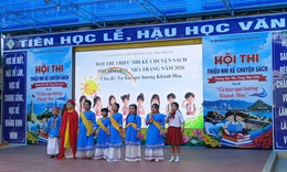 Đông đảo thiếu nhi hào hứng kể chuyện sách, lan toả tình yêu quê hương