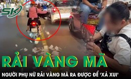 Người phụ nữ rải vàng mã ra đường để ‘xả xui’ bị công an mời làm việc