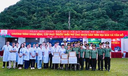 Khám, phát thuốc miễn phí cho nhân dân xã Vân Hồ nhân Ngày hội toàn dân bảo vệ an ninh Tổ quốc năm 2026