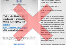 Cảnh báo tin nhắn 'phạt nguội' giả, dọa tính phí 8,51% mỗi ngày nếu chậm nộp