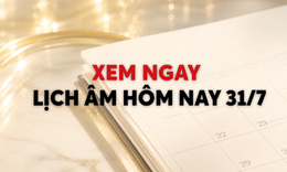 Âm lịch hôm nay 31/7 - Lịch âm 31/7 - Lịch vạn niên ngày 31/7/2026
