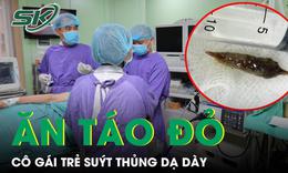 Cô gái trẻ suýt thủng dạ dày sau khi ăn táo đỏ