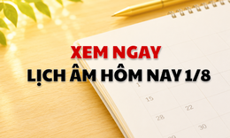 Âm lịch hôm nay 1/8 - Lịch âm 1/8 - Lịch vạn niên ngày 1/8/2026