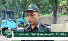 Tỉ mỉ tìm kiếm hài cốt liệt sĩ tại công viên Lê Thị Riêng