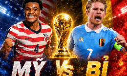 Kênh và link xem trực tiếp Mỹ vs Bỉ - vòng 1/8 World Cup 2026 ngày 7/7