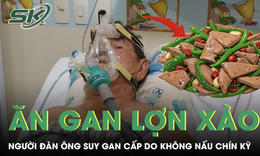 Ăn gan lợn xào người đàn ông suy gan cấp