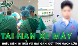 Thiếu niên 15 tuổi điều khiển xe máy gặp tai nạn, vỡ gan