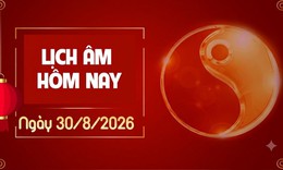 Âm lịch hôm nay 30/8 - Lịch âm 30/8 - Lịch vạn niên ngày 30/8/2026