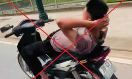 Công an Thái Nguyên triệu tập nam thanh niên thả hai tay, nằm trên yên lái xe