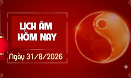 Âm lịch hôm nay 31/8 - Lịch âm 31/8 - Lịch vạn niên ngày 31/8/2026