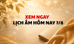 Âm lịch hôm nay 7/8 - Lịch âm 7/8 - Lịch vạn niên ngày 7/8/2026