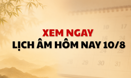 Âm lịch hôm nay 10/8 - Lịch âm 10/8 - Lịch vạn niên ngày 10/8/2026
