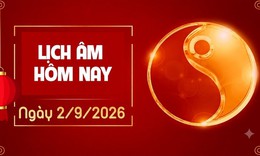 Âm lịch hôm nay 2/9 - Lịch âm 2/9 - Lịch vạn niên ngày 2/9/2026