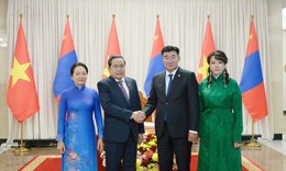 Lễ đón trọng thể Chủ tịch Quốc hội Trần Thanh Mẫn tại Mông Cổ