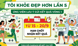 TÔI KHỎE ĐẸP HƠN lần 5: Hướng dẫn ứng viên gửi kết quả Vòng 1 từ 15-20/9