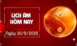 Âm lịch hôm nay 20/9 - Lịch âm 20/9 - Lịch vạn niên ngày 20/9/2026