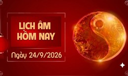 Âm lịch hôm nay 24/9 - Lịch âm 24/9 - Lịch vạn niên ngày 24/9/2026