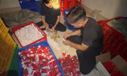 Cận cảnh ‘xưởng’ sản xuất thuốc An Cung giả từ bột mì, hóa chất