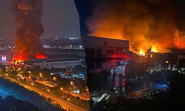 Hiện trường nhà xưởng hơn 2.000m² cháy tan hoang, nhiều hàng hóa bị thiêu rụi
