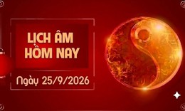 Âm lịch hôm nay 25/9 - Lịch âm 25/9 - Lịch vạn niên ngày 25/9/2026
