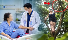 Trèo cây hái quả, người phụ nữ ngã chấn thương gan, suýt mất mạng