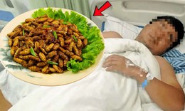 Người đàn ông 41 tuổi suýt chết sau khi ăn 20 con nhộng tằm