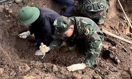 Phát hiện mộ tập thể liệt sĩ trong khuôn viên ngân hàng