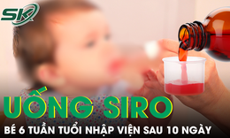 Bé 6 tuần tuổi nhập viện sau 10 ngày được mẹ cho uống siro