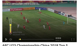 Quang Hải lọt Top 5 b&#224;n thắng AFC U23 Championship 2018