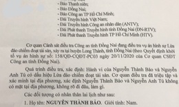 C&#244;ng an tỉnh Đồng Nai k&#234;u gọi đối tượng đến tr&#236;nh diện