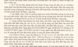 Bộ Y tế yêu cầu đảm bảo cung ứng thuốc gây tê chứa Bupivacaine