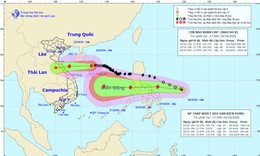 B&#227;o số 8 hướng v&#224;o c&#225;c tỉnh từ H&#224; Tĩnh đến Quảng Trị, xuất hiện cơn &#225;p thấp mới
