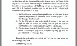 Bộ Y tế v&#224;o cuộc vụ c&#244;ng d&#226;n phản &#225;nh giao nhầm con tại bệnh viện huyện 6 năm trước