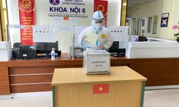 Hơn 2.200 cử tri tại Bệnh viện K bầu cử ĐBQH v&#224; HĐND c&#225;c cấp trong điều kiện an to&#224;n ph&#242;ng dịch COVID-19