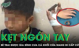 Cứu b&#233; trai mắc kẹt tay, người nh&#224; &#39;v&#225;c&#39; cả cửa sắt v&#224;o viện
